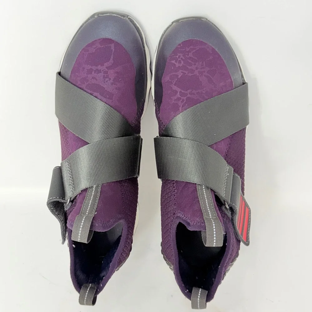 Sorel Kinetic Sneak Purple Grey Scalloped Sole Sneakers NL3374-506 Womens 8.5